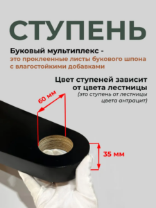 Лестница винтовая "Calgary Anthracite" d140 (Dolle) — фото 4