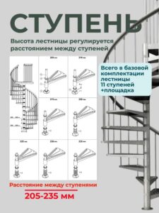 Лестница винтовая "Toronto" d125 v3 (Dolle) — фото 6